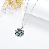 Sterling Silver Sun Pendant Necklace