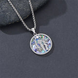 Sterling Silver Triple Moon Goddess Tetragrammaton Lilith Hecate  Pagan Wiccan Amulet Pendant Necklace