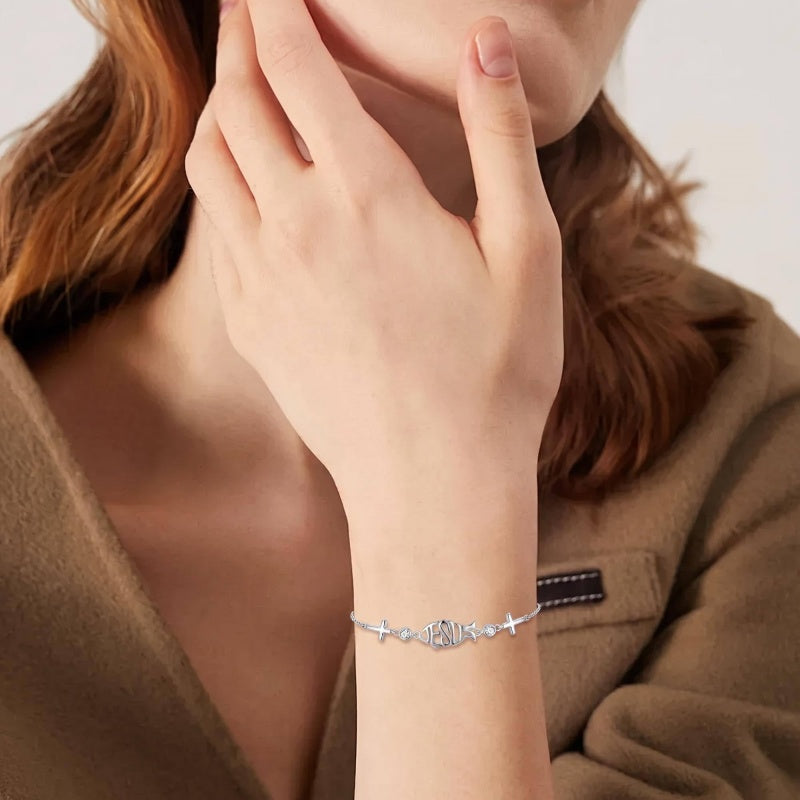 Sterling Silver Dragonfly Butterfly Cardinal Hummingbird Jesus Fish Lotus Daisy Sunflower Rose Faith Cross Bracelet