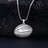 Hockey Basketball Baseball Soccer Football Necklace S925 Silver Sports Pendant Necklace Sports Jewelry Gifts for Men Women