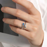 Sterling Silver I Am Enough God Is With Me Let Go Let God Faith Over Fear Faith Hope Love Just Breathe Open Ring