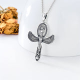 Sterling Silver Egyptian Goddess Pendant  Necklace