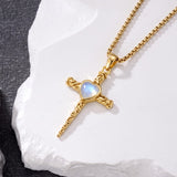 10K 14K 18K Gold Cross Pendant Necklace Religious Jewelry Gifts for Men and Women
