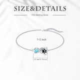 Sterling Silver Heart Urn Bracelet for Ashes Memorial Keepsake Jewelry Gifts for Women