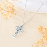 Sterling Silver Cross Bee Hummingbird Butterfly Dove Red Cardinal Pendant Necklace for Her