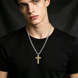 14K Gold  Plated Cross Necklace Simple Religious Jewelry Gift