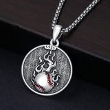 Baseball/Basketball/Soccer Necklace for Men Sport Lovers Fans 925 Silver Never Give Up Sports Necklace Sports Gift for Birthday Christmas