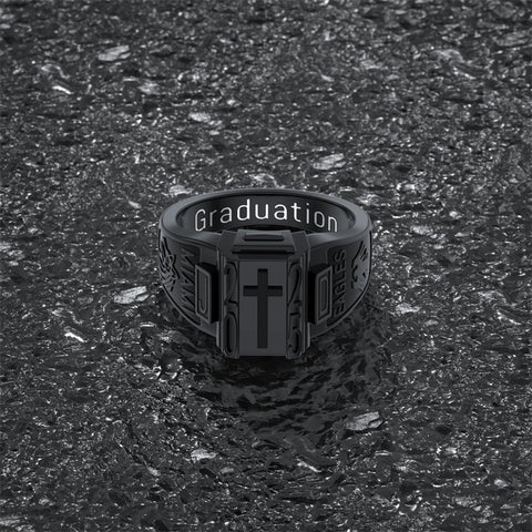 Sterling Silver 2025 Custom Patterns Graduation Ring for Men