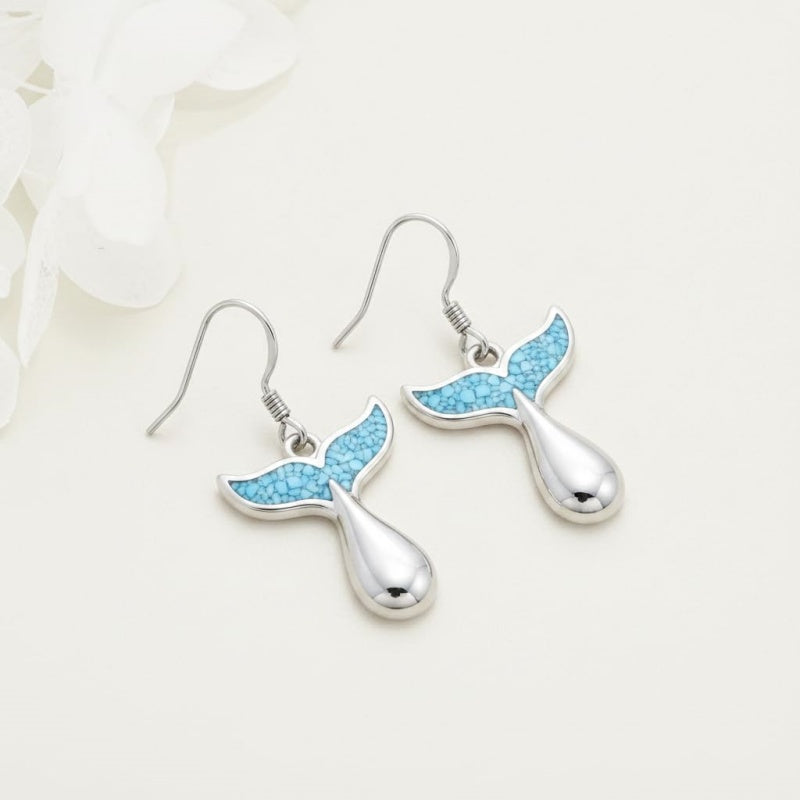 Sterling Silver Turquoise Owl Dragonfly Butterfly Hummingbird Dangle Earrings