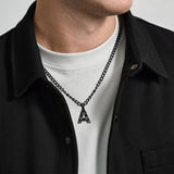 14K Gold Plated Soccer Initial Pendant Necklace for Men