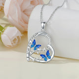 Sterling Silver Mother Daughter Squirrel Monkey Butterfly Bee Owl Necklace Engraved I Love You Forever
