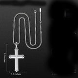 14K Gold Plated Cross Necklace for Men with Adjustable Chain Jewelry Gift for Him
