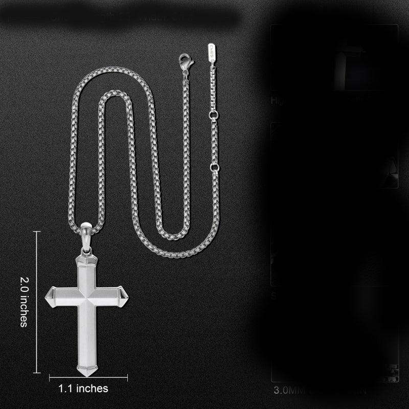 14K Gold Plated Cross Necklace for Men with Adjustable Chain Jewelry Gift for Him
