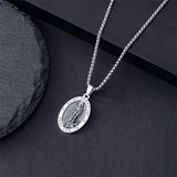 Sterling Silver Amulet Medal  St Sebastian Saint Christopher Viking Deer Pendant Necklace