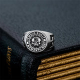 Sterling Silver Skull & Memento Mori Men's Ring