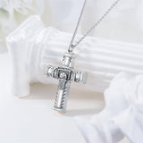 Sports Urn Necklace  for Women Men Sport Lover Sports Cremation Football Basketball Baseball Cross Pendant Jewelry