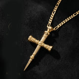 14K Gold Plated Cross Pendant necklace