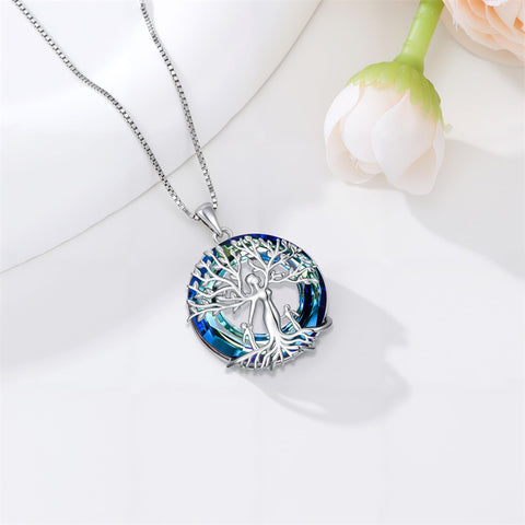 Sterling Silver Tree of Life Necklace Mother Daughter Mother Son Pendant Necklace Gift for Mother's Day Christmas
