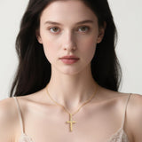 14K Gold Plated Cross Infinity  Pendant Necklace  for Women