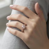 Sterling Silver 10K 14K 18K Gold Personalized Engraved 1-3 Carat Round Moissanite   Anniversary  Engagement Ring