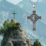 Sterling Silver Medusa Goddess Hand & Heart Ma’at Goddess Nefertiti Goddess Religious Pendant Necklace