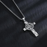 14K Gold Plated Cross Pendant Necklace Protection Jewelry Religious Gift