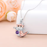 Dragon Necklace 925 Sterling Silver Cute Animal Pendant Necklace Animal Jewelry Gifts for Women