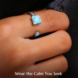 Sterling Silver Turquoise Adjustable  Rings for Women