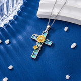 Sterling Silver Cross Pendant Necklace Christian Religious Jewelry Gifts for Anniversary