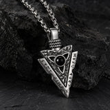 Malachite Turquoise Arrow Pendant Necklace for Men