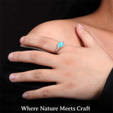 Sterling Silver Turquoise Adjustable  Rings for Women