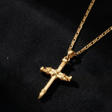 14K Gold Plated Cross Pendant necklace