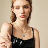 Sterling Silver Triple Moon Goddess Tetragrammaton Lilith Hecate  Pagan Wiccan Amulet Pendant Necklace