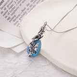 Turquoise Urn Necklace for Ashes Sterling Silver Cremation Jewelry for Ashes Memorial Keepsake Jewelry Gift for Women Men Girls