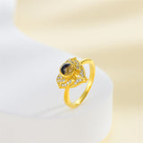 10K 14K 18K Gold Personalized Heart Photo Ring
