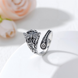 Sterling Silver Vintage Bee Butterfly Dragonfly Hummingbird Tree of Life Sunflower Spoon Rings