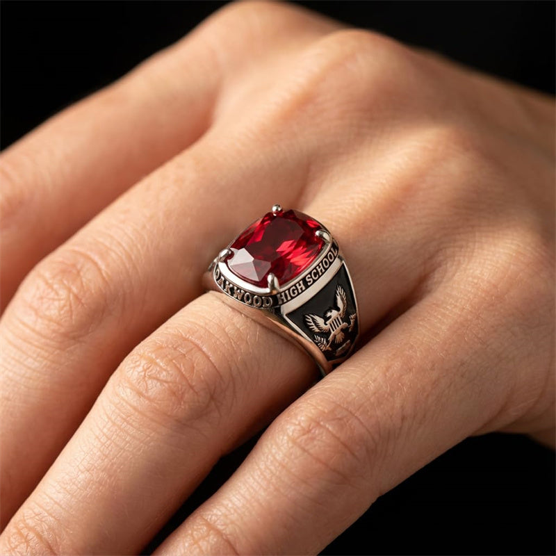 Copper Sterling Silver Custom Birthstone Engraved 2026 Class Ring