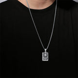 Sterling Silver Sun Moon Lovers Tarot Card Photo Locket Necklace