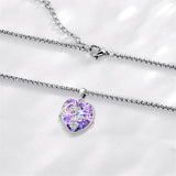 Sterling Silver Crystal Guardian Angel Caduceus Pendant Necklace