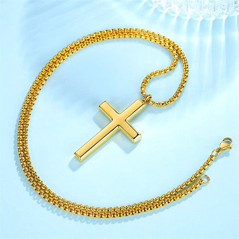 Stainless Steel Cross Pendant Necklace