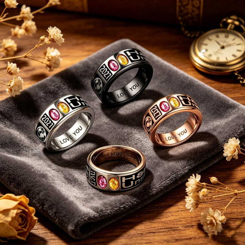 Copper Personalized Class Ring Graduation Gift