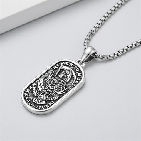 Sterling Silver Memento Mori Tree of Life Anubis Pendant Viking Amulet   Protection Pendant Necklace Egyptian Jewelry