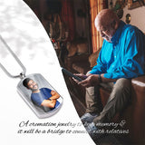 Stainless Steel Personalized Photo Engraved Urn Necklace for Ashes