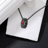 Sterling Silver 10K Gold 14K Gold 18K Gold Personalized  Birthstone Engraved Class Pendant Necklace for Men