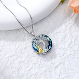 Sterling Silver Crystal Tree of Life Cardinal  Cat Hummingbird Dog Dragonfly Eagle Pendant Necklace