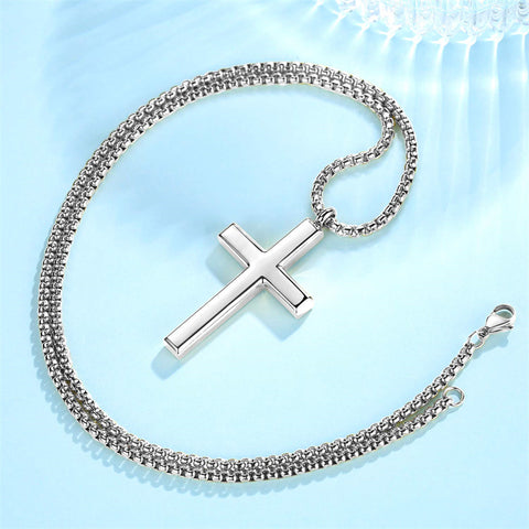 Stainless Steel Cross Pendant Necklace