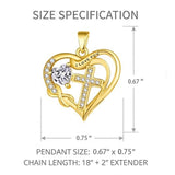 14K Gold Plated Heart Birthstone Infinity Cross Butterfly Necklace for Women