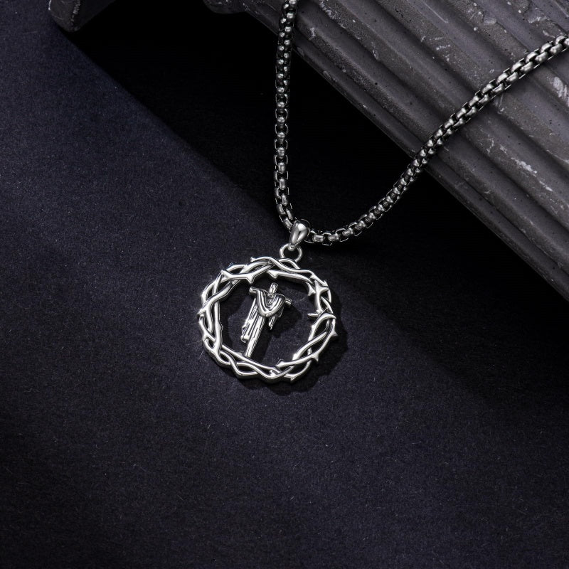 Sterling Silver Cross Pendant Necklace Christian Religious Jewelry Gifts for Anniversary