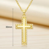 14K Gold Plated Cross Infinity  Pendant Necklace  for Women