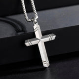 14K Gold Plated Cross Necklace for Men with Adjustable Chain Jewelry Gift for Him